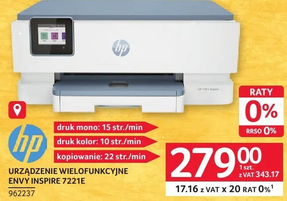 URZĄDZENIE WIELOFUNKCYJNE ENVY INSPIRE 7221E HP 062237 promocja w Selgros