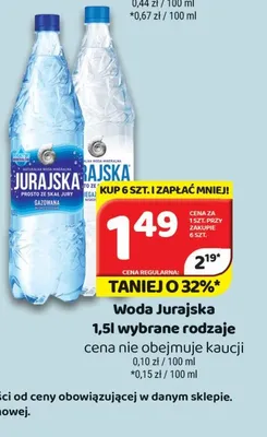 Woda niegazowana Jurajska promocja w Delfin