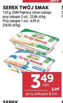 Serek Twój Smak OSM Piątnica promocja w Stokrotka