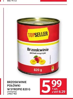 Brzoskwinie połówki w syropie Topseller promocja w Selgros
