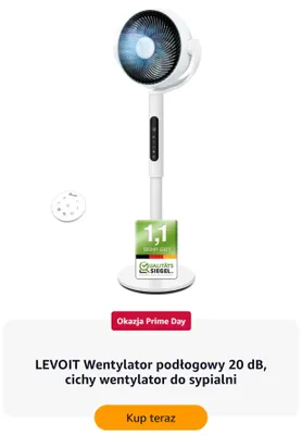 Wentylator podłogowy LEVOIT promocja w Amazon
