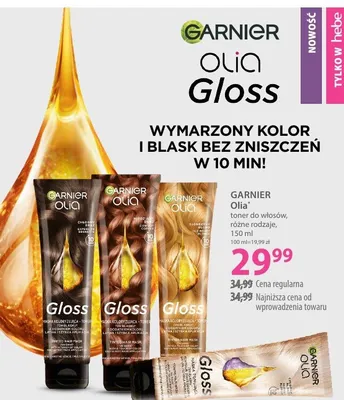 Toner do włosów GARNIER Olia promocja w Hebe