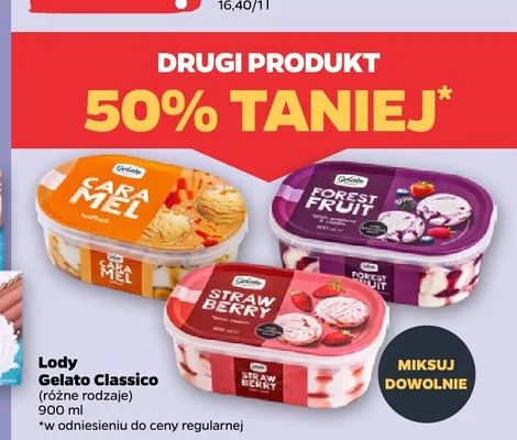 Lody Gelato Classico Straw Berry promocja w Netto