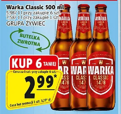 Piwo warka classic promocja w Prim Market