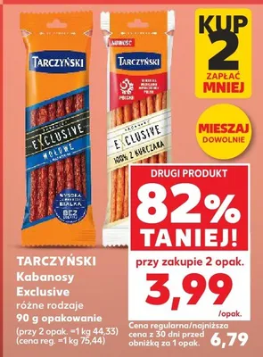 Kabanosy Exclusive różne rodzaje promocja w Kaufland