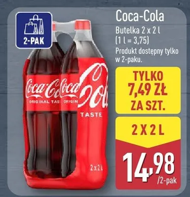 Napój gazowany 2x2 l promocja w Aldi