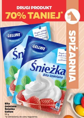 Bita śmietana Śnieżka 55 g DRUGA -50% promocja w Netto