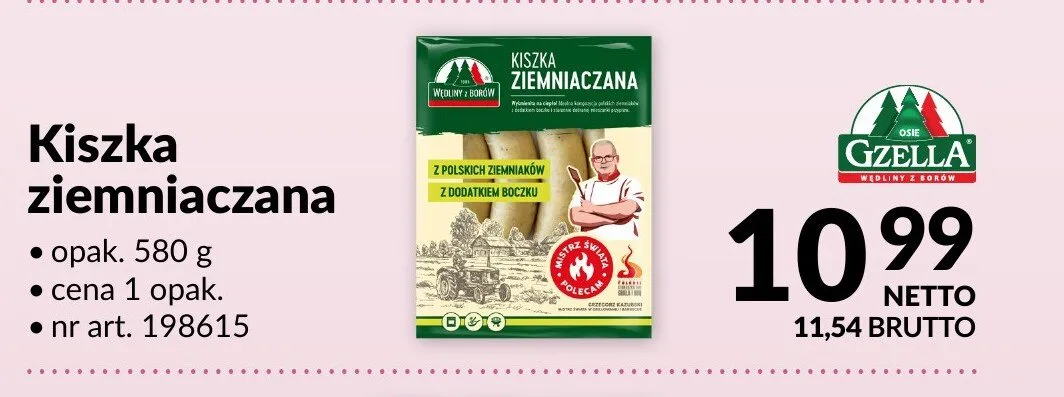 Kiszka ziemniaczana Gzella promocja w Makro
