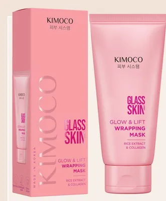 Maska do twarzy Kimoco Glass Skin Glow & Lift Wrapping Mask Rice Extract & Collagen promocja w Rossmann