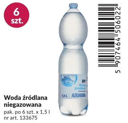 Woda źródlana niegazowana promocja w Makro