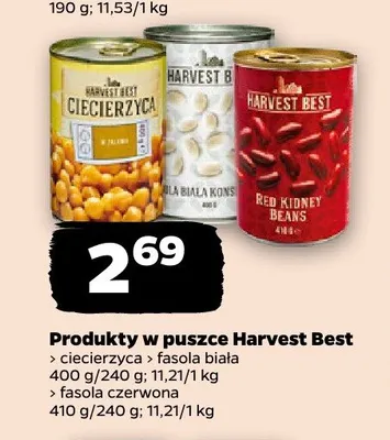 Fasola biała w puszce Harvest Best promocja w Netto