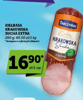 Kiełbasa krakowska sucha extra Tarczyński promocja w ABC