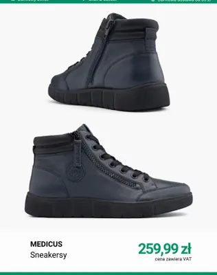 Sneakersy Medicus promocja w Deichmann
