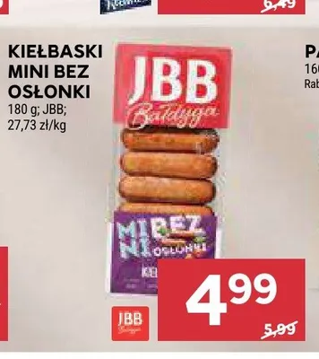 Kiełbaski mini bez osłonki JBB promocja w Stokrotka