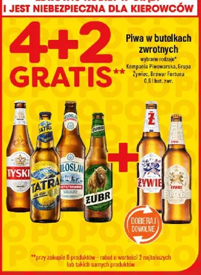 Piwo w butelkach zwrotnych Żubr promocja w POLOmarket