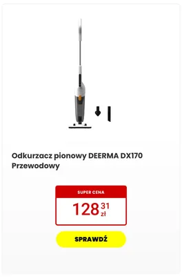Odkurzacz pionowy DEERMA DX170 Przewodowy promocja w Media Expert