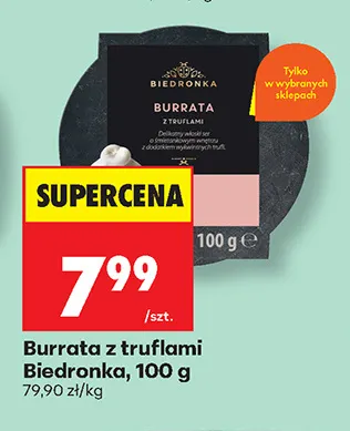 Burrata z truflami Biedronka promocja w Biedronka