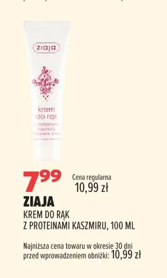 Krem do rąk Ziaja z proteinami kaszmiru promocja w Drogerie Natura