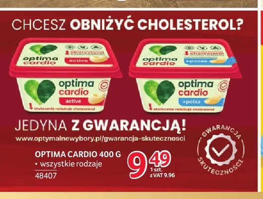Margaryna Optima Cardio +potas promocja w Selgros