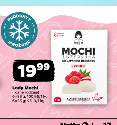 Lody Mochi Lychee Miss Ti promocja w Netto
