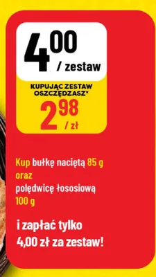 Zestaw bułka nacięta + polędwica łososiowa Pekpol promocja w POLOmarket