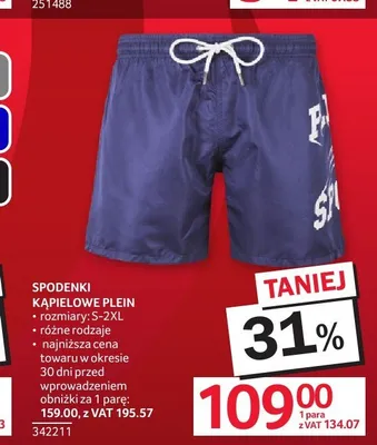 Spodenki kąpielowe Plein promocja w Selgros