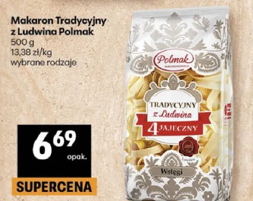 Makaron Tradycyjny z Ludwina Polmak promocja w Delikatesy Centrum