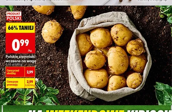 Polskie ziemniaki wczesne na wagę promocja w Biedronka