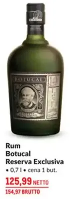 Rum Botucal Reserva Exclusiva promocja w Makro