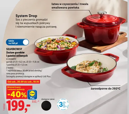 Zestaw garnków i patelni żeliwnych Silvercrest promocja w Lidl