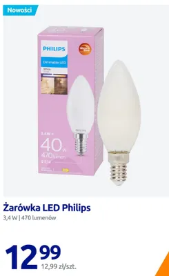 Żarówka LED Philips 3,4W 470 lumenów promocja w Action