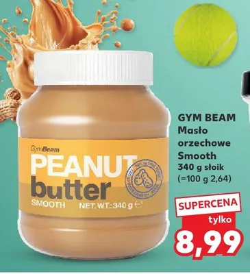 Masło orzechowe smooth Gym Beam Peanut Butter promocja w Kaufland