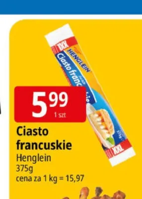 Ciasto francuskie Henglein promocja w Leclerc