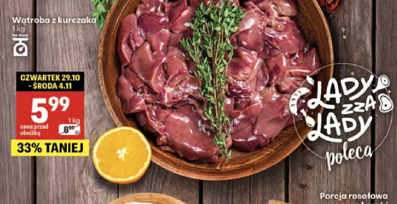 Wątroba z kurczaka promocja w Delikatesy Centrum