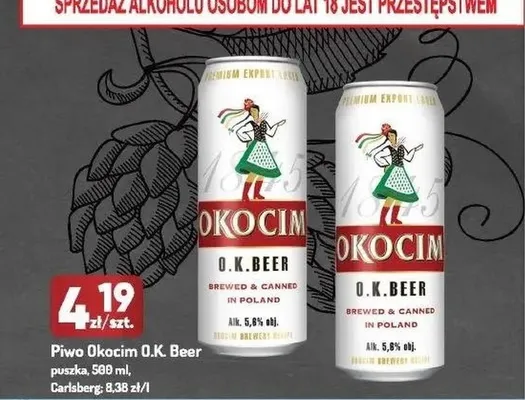 Piwo Okocim O.K. Beer promocja w Avita