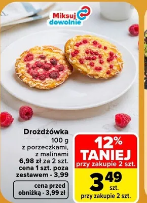 Drożdżówka z porzeczkami promocja w Carrefour