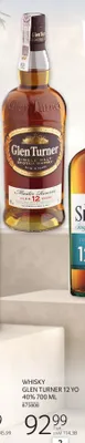 Whisky Glen Turner 12 YO 40% 700 ML promocja w Selgros