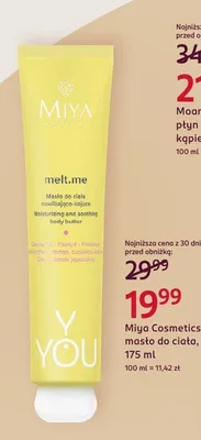 Masło do ciała Miya Cosmetics melt.me promocja w Rossmann