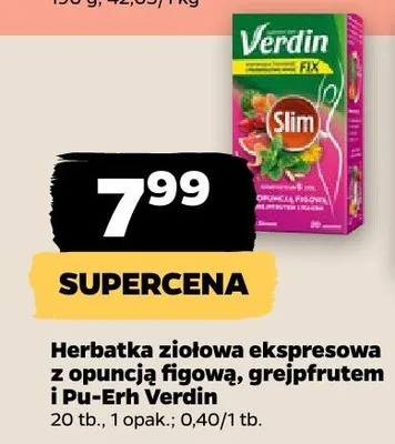 Herbatka ziołowa ekspresowa z opuncją figową, grejpfrutem i Pu-Erh promocja w Netto