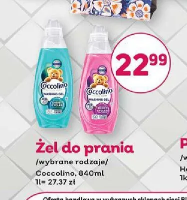 Żel do prania Coccolino Care Color promocja w Bliski