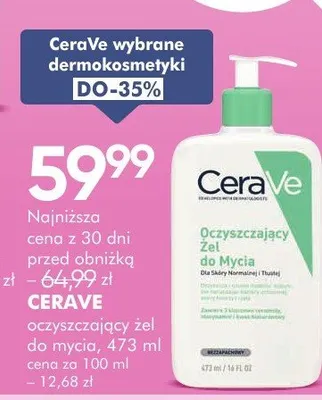 Cerave oczyszczający żel do mycia promocja w Super-Pharm