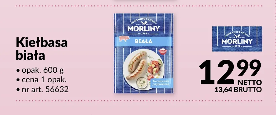 Kiełbasa biała Morliny promocja w Makro