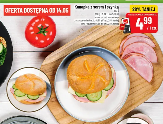 Kanapka z serem i szynką promocja w POLOmarket