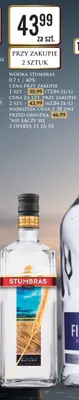 Wódka Stumbras 40% promocja w Dino
