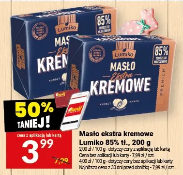 Masło ekstra kremowe 85% promocja w Twój Market