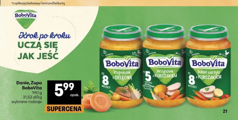 Danie BoboVita Krupniczek z cielęciną promocja w Delikatesy Centrum