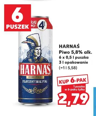 Piwo Harnaś 6-pak promocja w Kaufland