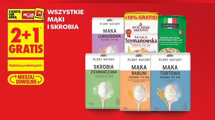 Mąka Szymanowska pszenna typ 480 Polskie Młyny promocja w Biedronka