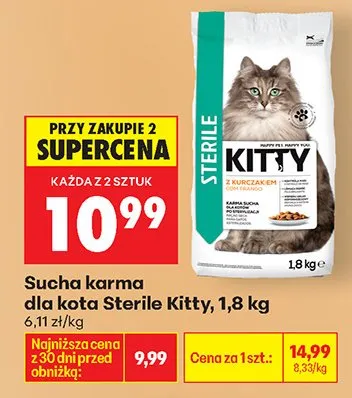 Sucha karma dla kota z kurczakiem promocja w Biedronka