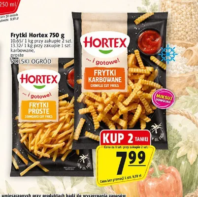 Frytki karbowane Hortex promocja w Prim Market